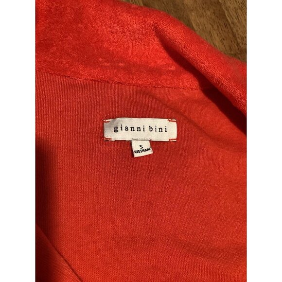 GIANNA BINNI Terrycloth Romper Red Small Cover-Up Beach Vacation Classic Preppy - Picture 6 of 9